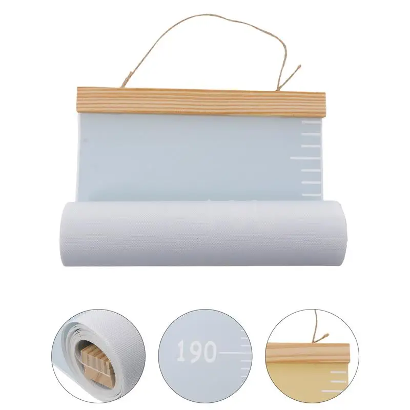 Nordic Style Oil Painting Canvas Cloth Hanging Decoration Kid Growth Height Chart Ruler Pendant Children Room Decoration