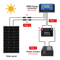 DOKIO 18V 100W/200W/400W panneau solaire rigide chine 18V silicium monocristallin panneau solaire étanche charge 12V # DSP-100M 5