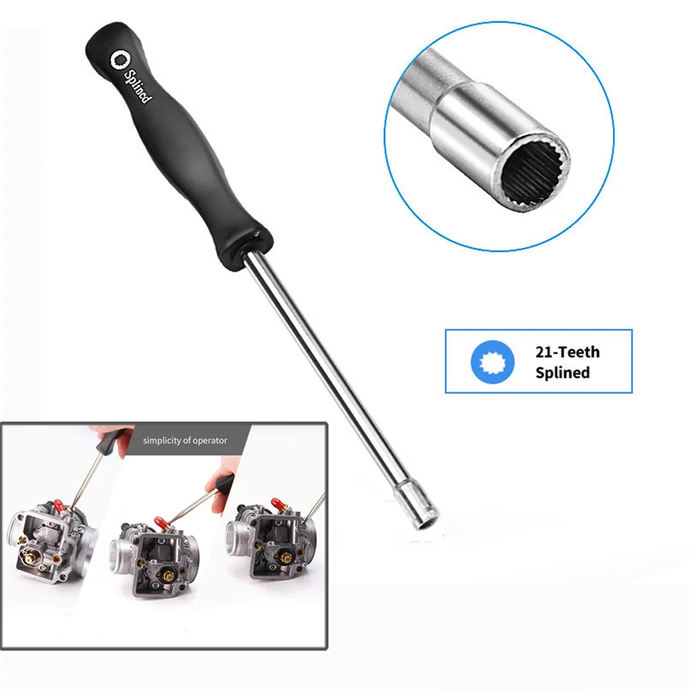 2Pcs 21-Teeth Splined + A-Circle Carburetor Adjustment Tool Screwdriver Kit for Poulan