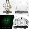 OLEVS Luxury Quartz Watch for Women Elegant Stainless Steel Watch Luminous Waterproof Week Date Wristwatch Ladies Dress Watch 5