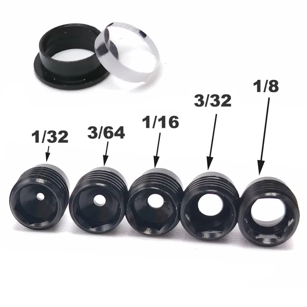 1/32 3/64 1/16 3/32 1/8 inch Compound Bow Peep Sight Inner Core Clarifier Lens Optical Resin Zoom Aperture install