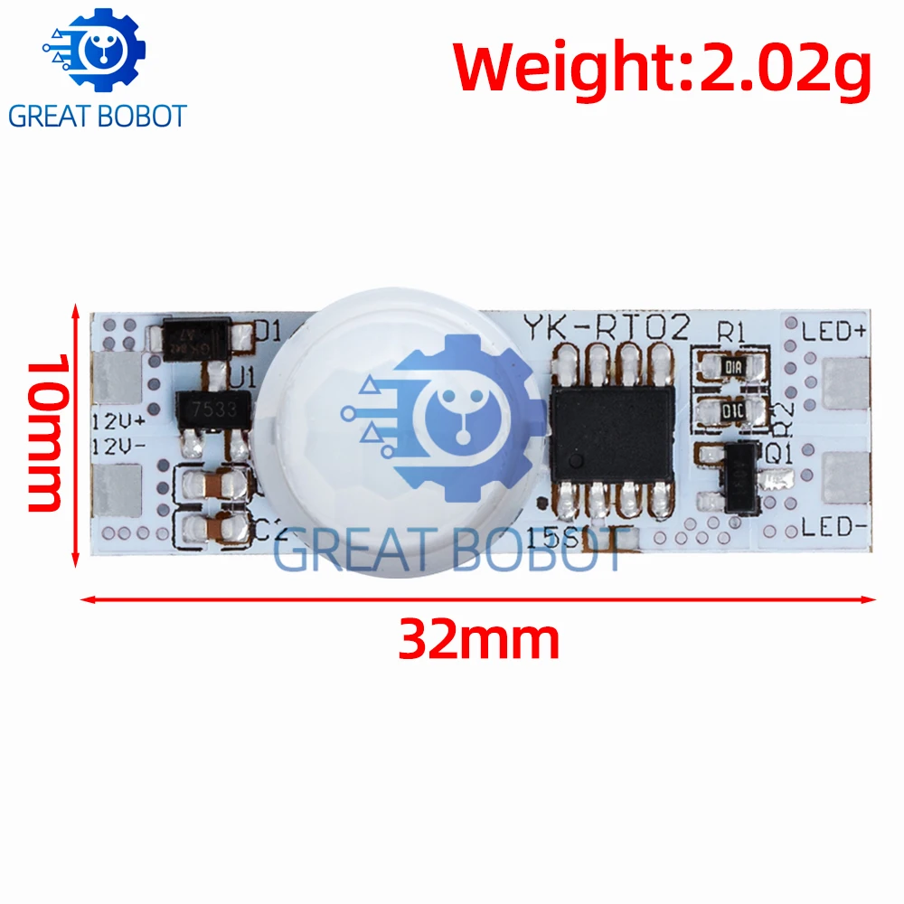 Interruttore tattile Modulo capacitivo 5V-24V 3A LED Lampade di controllo dimmer Componenti attivi Scansione a breve distanza Sweep Sensore manuale Touc - immagine 3