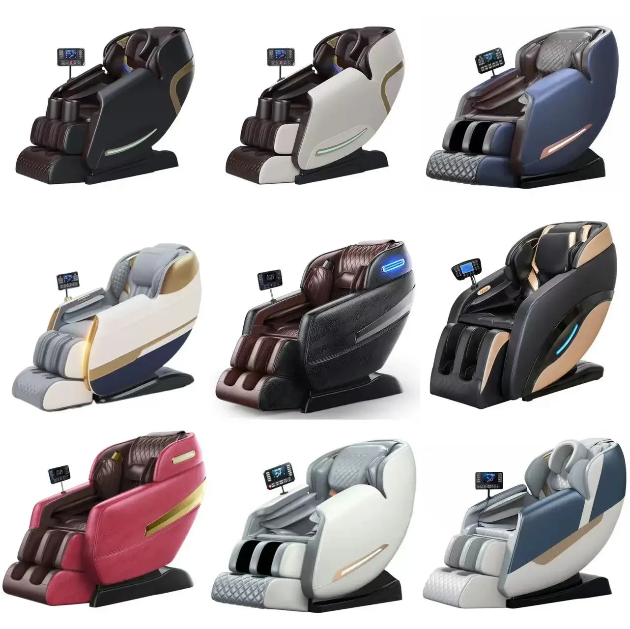 China Best 0 Gravity Electric 3d 4d Sl Track Salon Massage Chair Bed Full Body