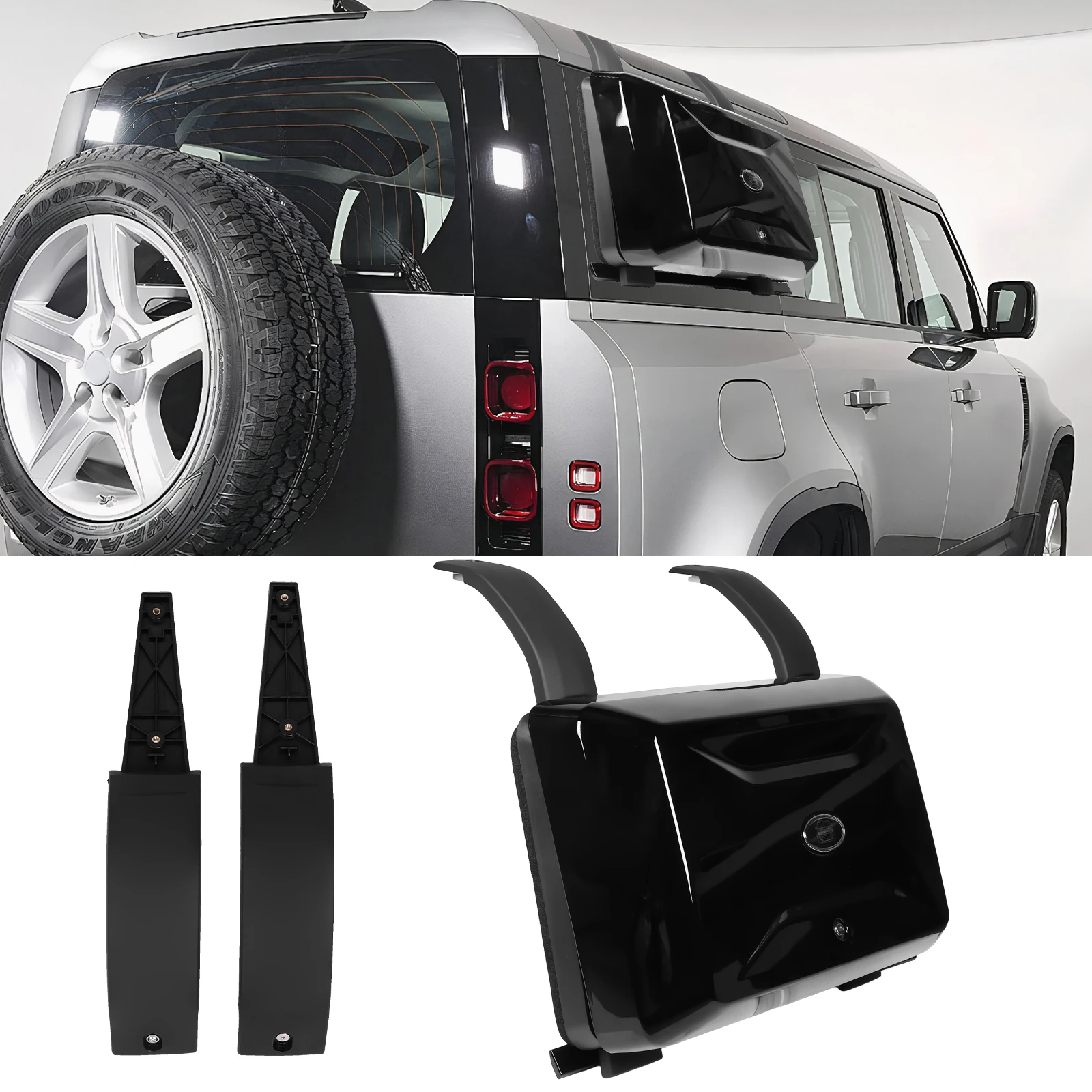 Rust Proof Black Toolbox with Lock for Land Rover Defender