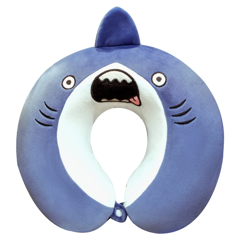 Cartoon Animal U-shaped Pillow Unicorn Shark Memory Cotton Neck Pillow Car Headrest Travel Slow Rebound Nap Pillow Cushion 6
