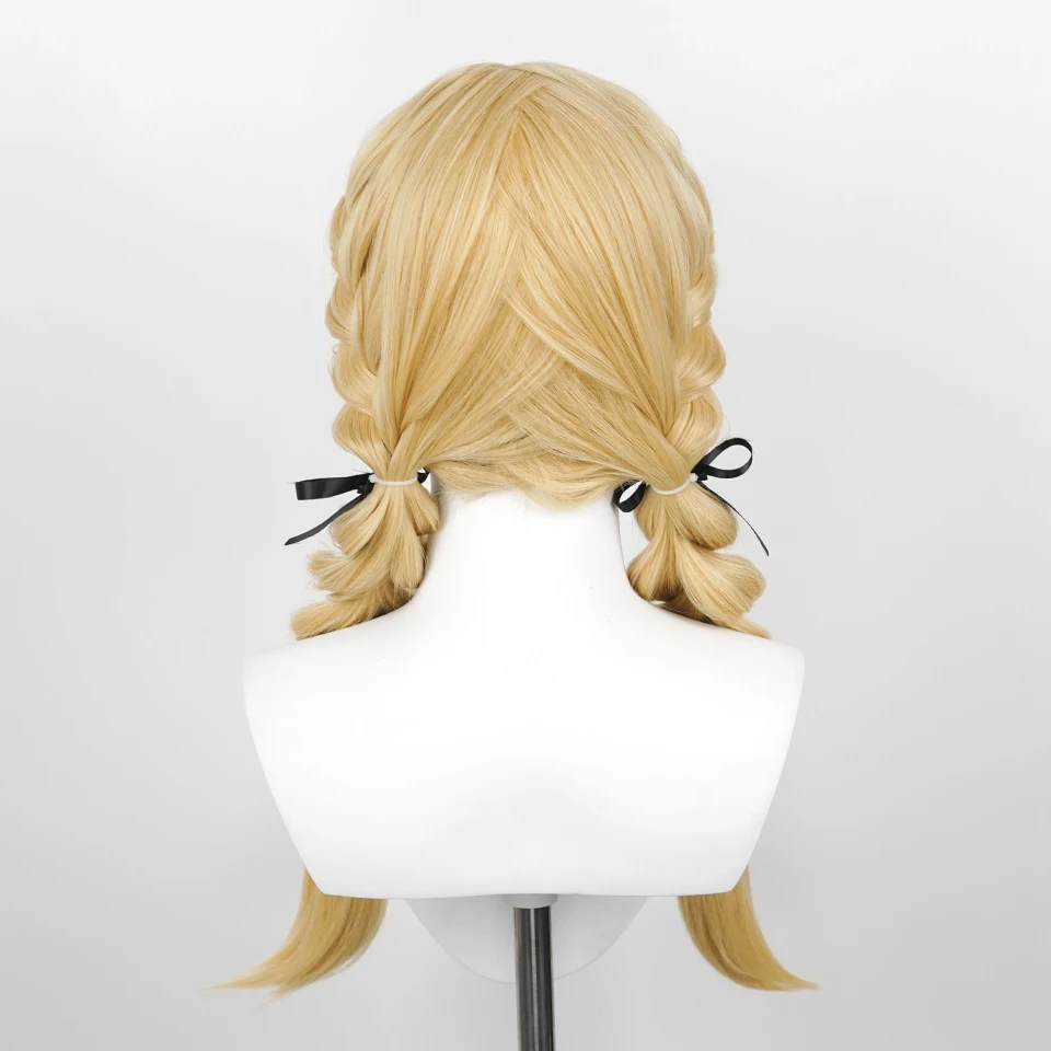 Blonde Synthetic Yaki Wig with Bangs for Women