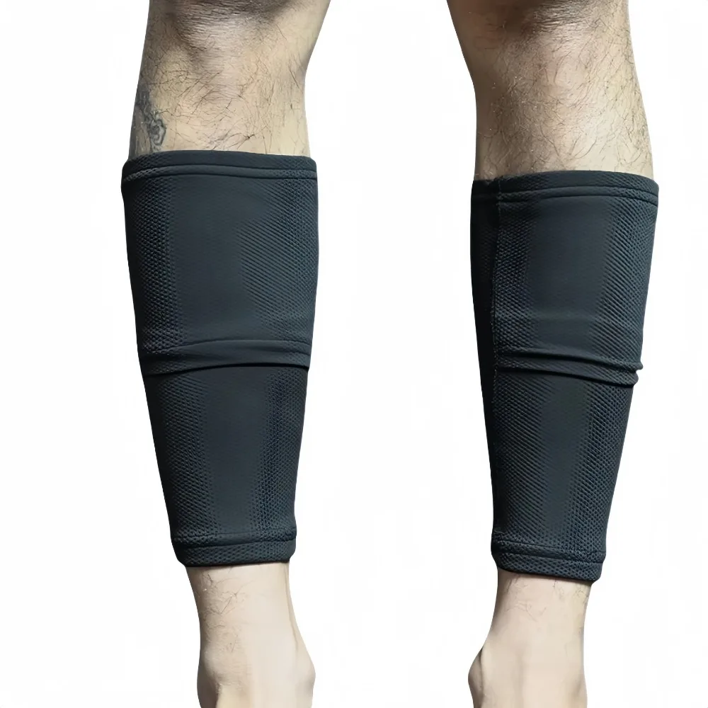 1Pair Soccer Shin Guard Football Crashproof Calf Protector Nylon Leg Sleeves Sock Shin Protector with Pocket Training Protection soccer shin guards,shin guard pads