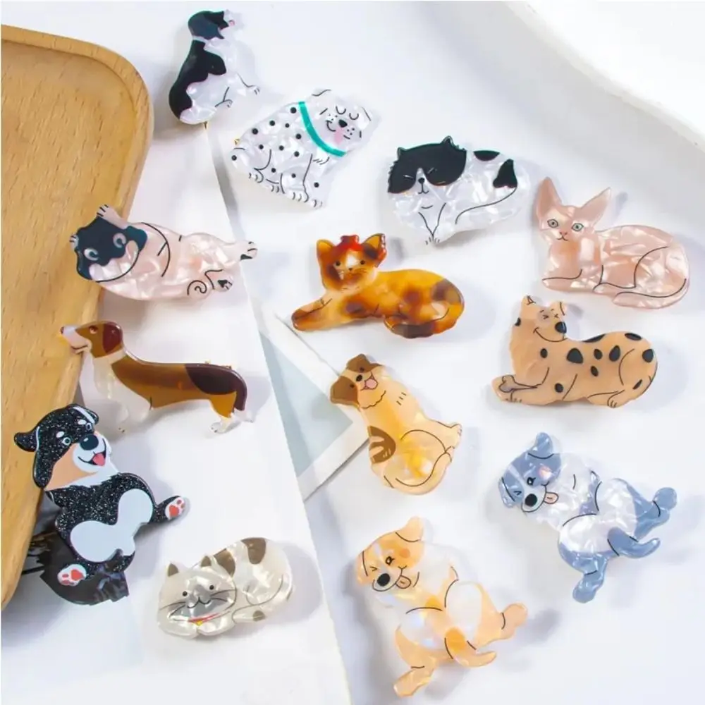 

Duckbill Clip Puppy Cat Hair Clip Personalized Dog Persian Cat Animal Hairpin Cartoon Y2k Daily