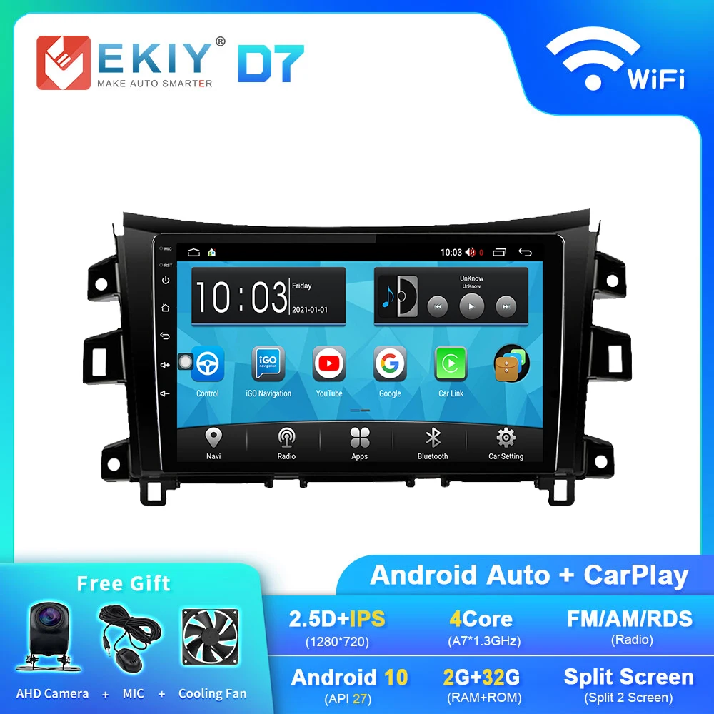 android car stereo EKIY Q7 Android Auto Radio For Nissan NAVARA Frontier NP300 2015 - 2018 Stereo Carplay GPS Navi System 1280*720 DSP 2din DVD HU car dvd video player Car Multimedia Players