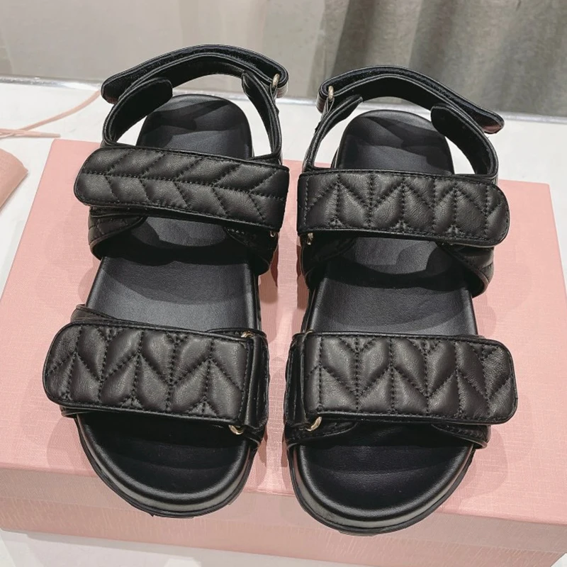 

Lovely Female Sandals Summer 2024 New Comfort Foot Feel Non-slip Platform Sandals Sewing Upper Design Open Toe Ladies Shoes