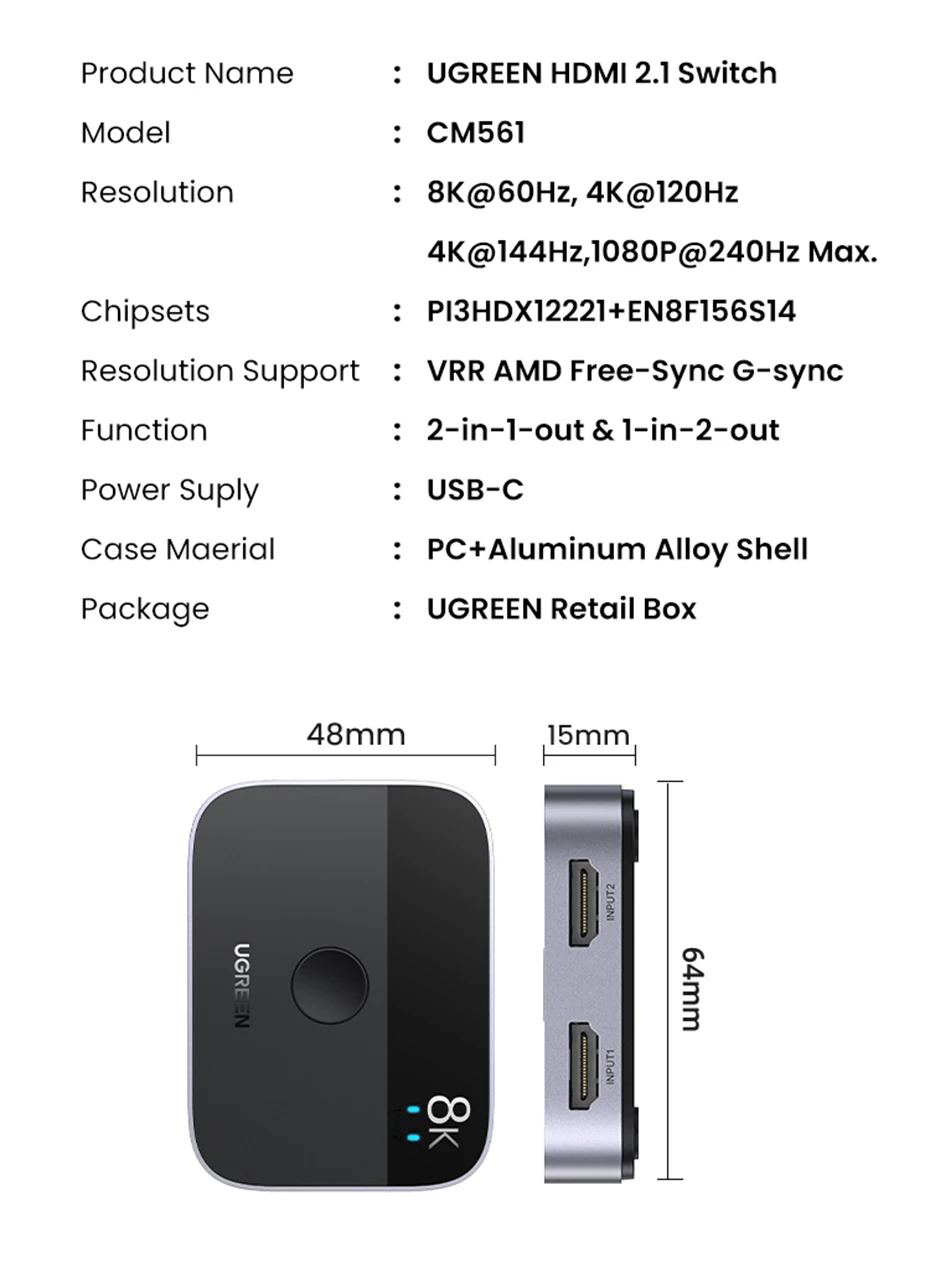 bi-directional hdmi2.0 switch