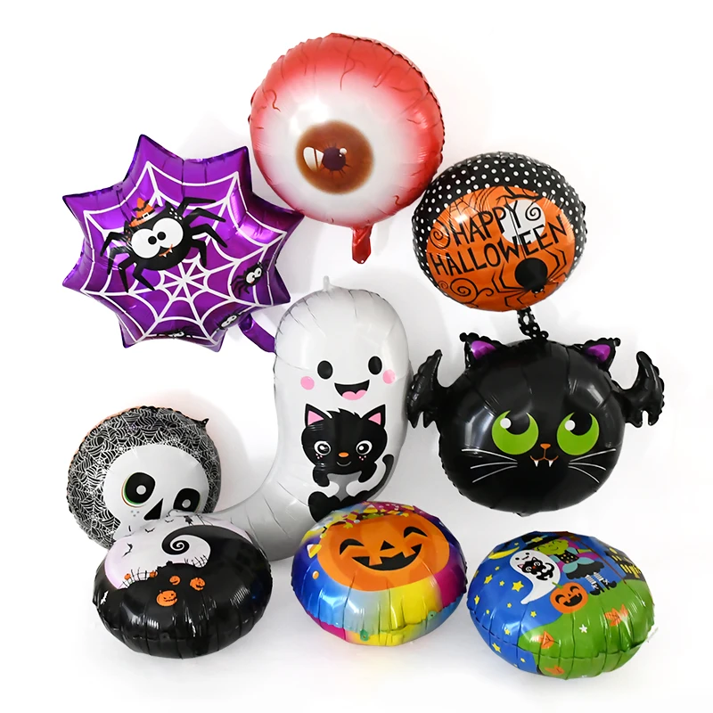 

Halloween Decoration Skull Witch Bat Pumpkin Ghost Foil Balloons Toy 2022 Happy Halloween Party Inflatable Ballon Decor Supplies