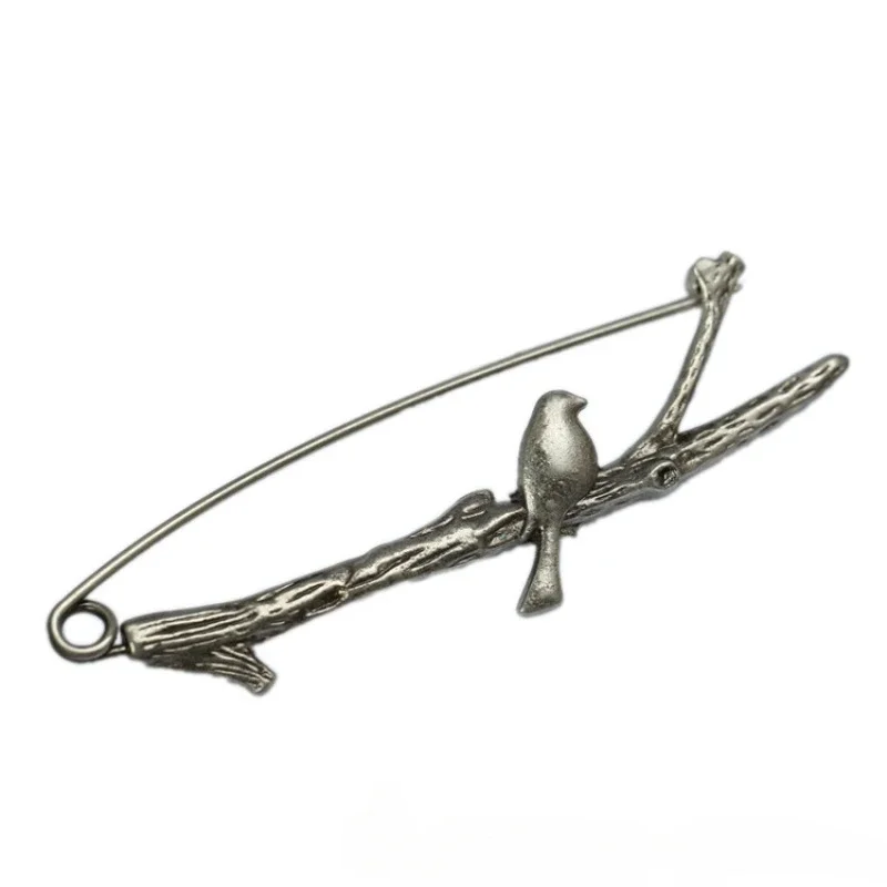 Простая ретро-брошь в форме ветки, булавка в виде птицы из бамбука для соединения свитера, костюма, аксессуары для мужской и женской одежды для деловой вечеринки