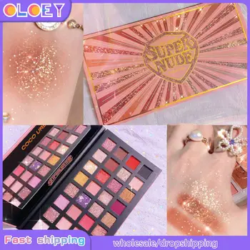 매트 쉬머 글리터 아이섀도우, 네온 피그먼트 아이섀도우 팔레트, 유럽 및 미국 아이 메이크업, 방수 화장품, 32 색