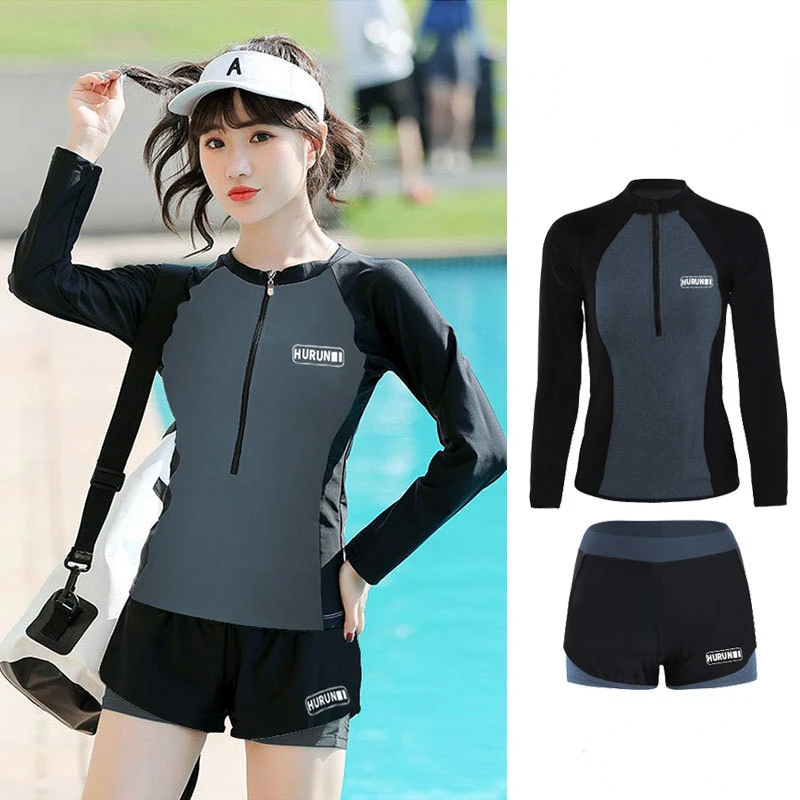 Couple Snorkeling Suit, Sunscreen Quick-Drying Surfing Suit for Men and Women, Long Sleeve Swimsuit, Lovers Jellyfish Suit Set