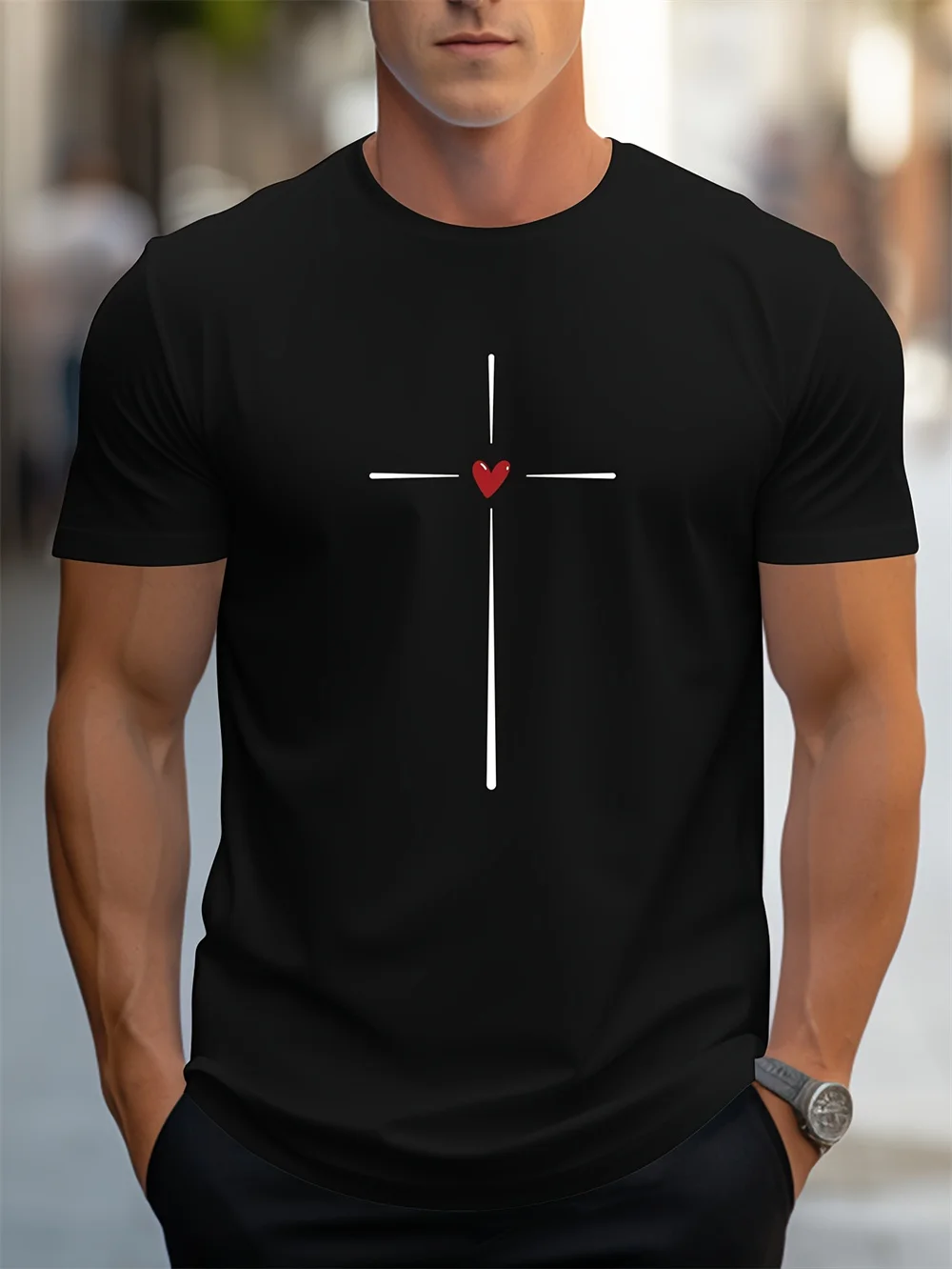 

Summer Vibes Graphic Print Crew Neck Short Sleeve T-Shirt Soft Slight Stretch Polyester Fabric Casual Fit Drawing Pattern