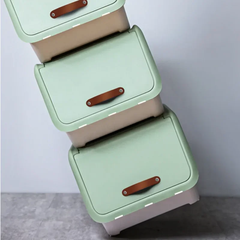 Plastic Organizer Bin, Front-Flip Storage Box, Children's Wardrobe Organizer, Clothes and Toy Storage Solution, Space Saver