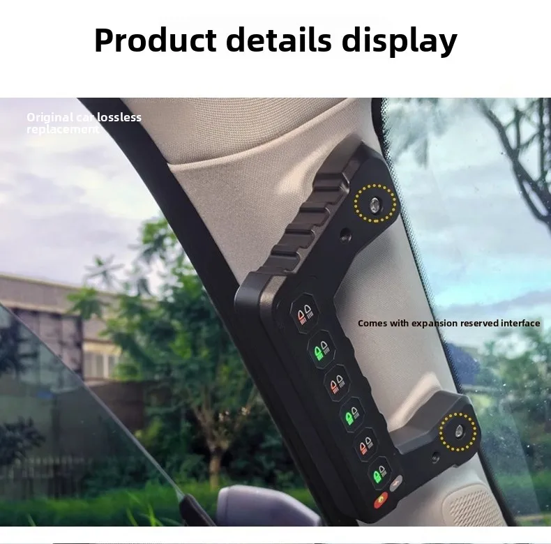 For BAIC BJ40 2023-2026 Car A-pillar 6 Gang Handle Switch Integrated Wireless Remote Control LED Spotlight Expansion Switches detail image 6