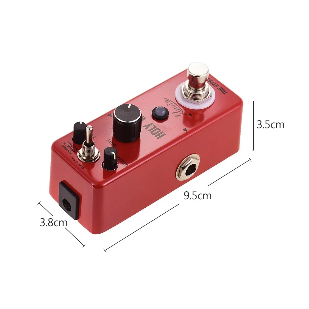 Heavy Metal Distortion Pedal Rowin Effects Holy War Effector High Low Boost Rock Tone DIST DC 9V True Bypass