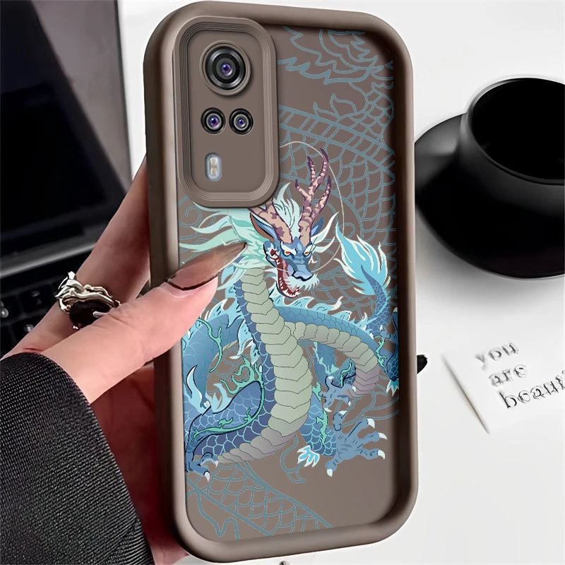 Dragon Painted Silicone Anti-Drop Soft Phone Case Cover