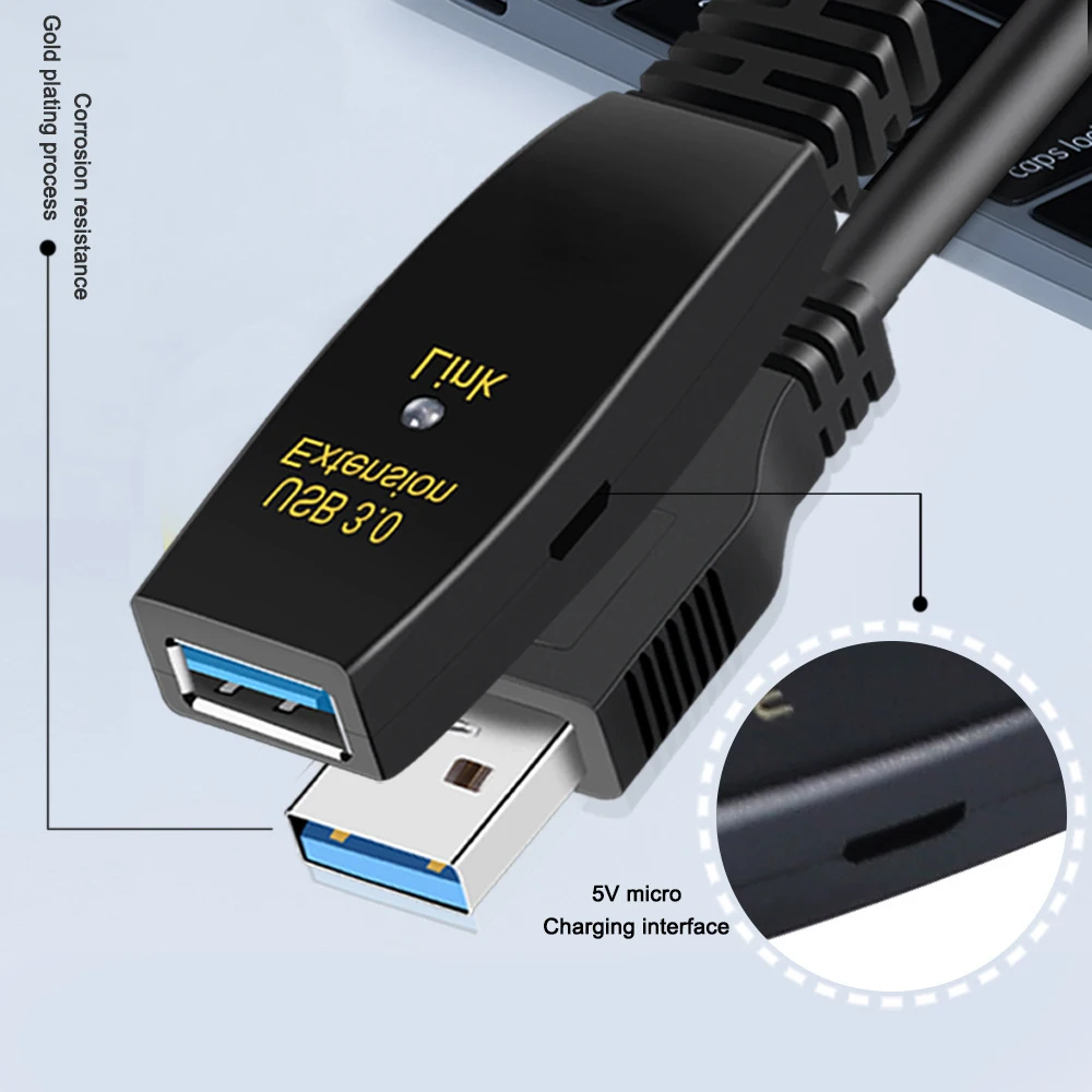 USB 3.0 연장 케이블 코드 3M 5M 10M 0.3m USB 3.0 PC 노트북용 남성-A 여성