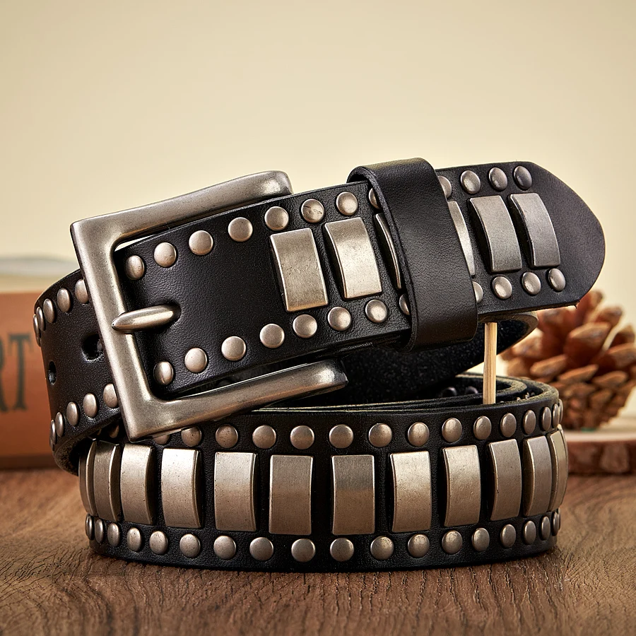 Leather Rivet Belts | Cowhide Rivet Belts | Leather Pin