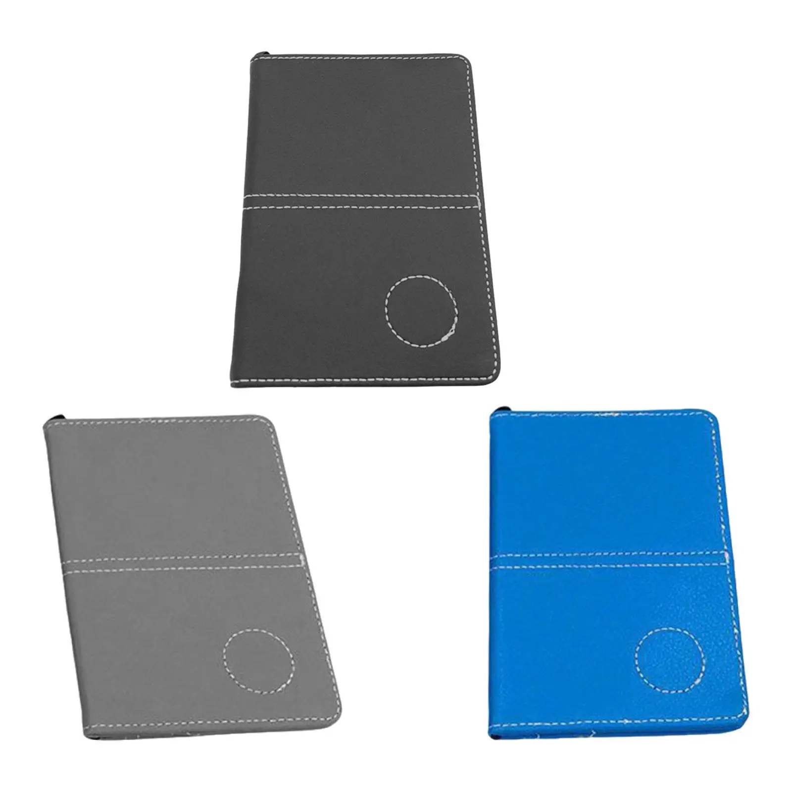 Golf Scorecard Holder Portable Golf Notebook Lightweight PU Leather Professional