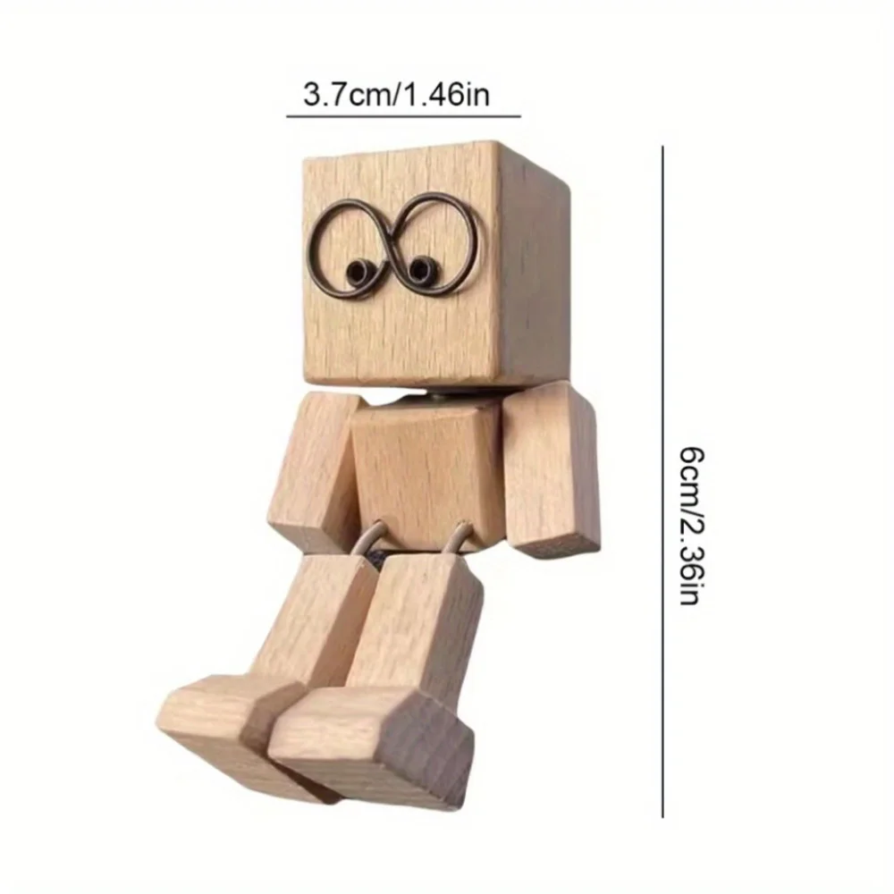 Shaking wooden doll figurine funny shaking head car dashboard decoration car accessories car ornaments creative gifts