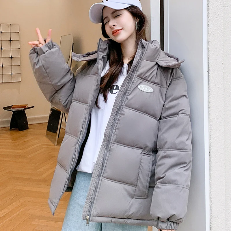 캐주얼 후드 다운 루즈핏 오버사이즈 파카 오버코트 및 재킷 여성용, 따뜻한 코튼 패딩, 패션, 겨울 