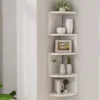 Corner Shelf - 5/2-Tier Corner Floating ShelvesWall Easy Assemble Wall Corner Shelves Bedrooms Living Room Decorations Bookcase 1