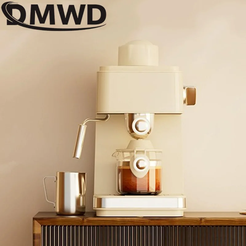 Pump Pressure Italian Automatic Coffee Machine 5Bar American Espresso Cafe Maker Tea Boiler Cappuccino Latte Milk Foam Frother
