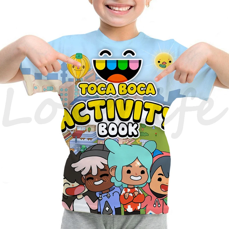 thumbnail image 1 of Camiseta con estampado 3D del juego Toca Life World, camiseta de manga corta de verano para niñas y niños, ropa para niños, camisetas para niños, camiseta de anime, 1 of 5