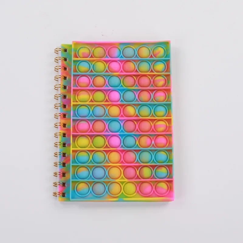 Fidget Notebook A5 Silicone Push Pop Bubble antistress copertura sensoriale blocchi per scrivere articoli di cancelleria scuola portatile regali per ufficio