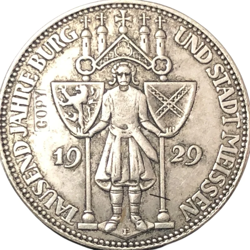 1929 Germania 3 Moneta Per Fotocopie Reichsmark Meissen