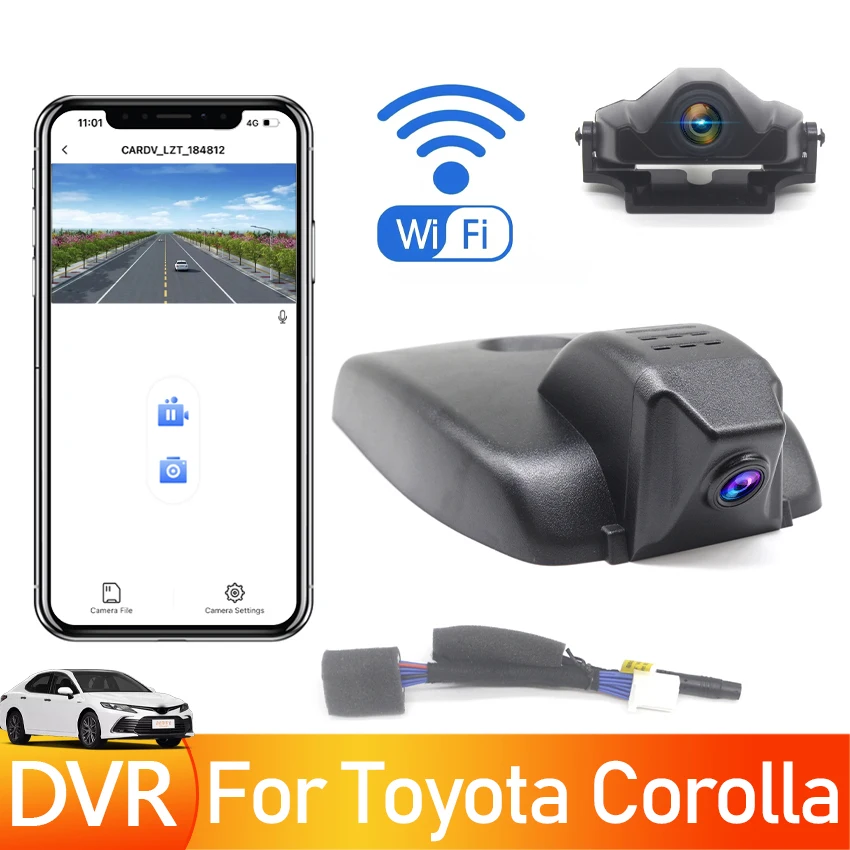 

Plug and play Car DVR WIFI Dash Cam Camera UHD 4K For Toyota Corolla E210 12th Gen(Hatch & Sedan)Altis 2018 2019 2020 2021 2022