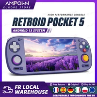 Console de jeu portable Retroid Pocket 5, écran AMOLED 5,5'', Android 13, joystick, éclairage RVB, refroidissement actif, lecteur de jeux vidéo, cadeau 1