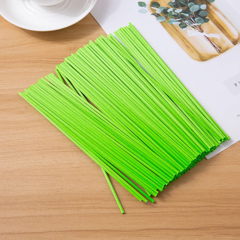1000pcs 22cm 3mm Green Fibre Reed Diffuser Replacement Sticks Synthetic Fibre Rod Rattan