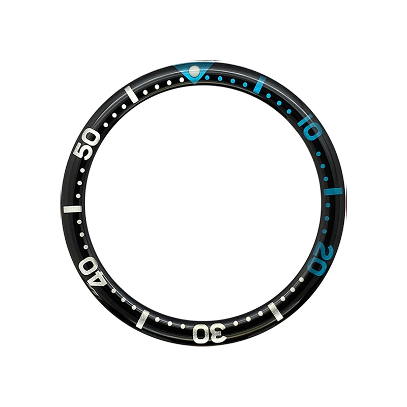 Flat Resin Aluminium Bezel Insert for Watch Cases - 39mmx32mm