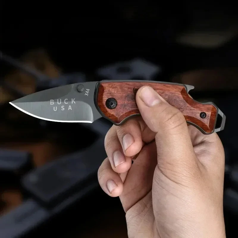 Mini-Taschenmesser aus Edelstahl, faltbar und tragbar, Obstschneidemesser, multifunktionales und praktisches Handwerkzeug für den Überlebensbedarf. – Detail 6