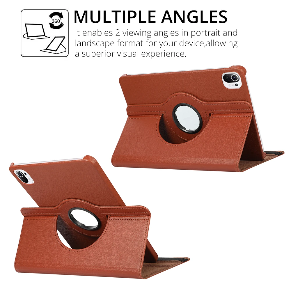 Premium 360° Rotating PU Leather Stand Case