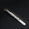 1/2Pc Professional High Precision Stainless Steel Tweezers Curved Straight Tip Tweezer for Eyelash Extensions Eyebrow Tweezers 3