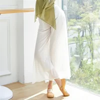 Women Modern Dance Pants Mesh Nylon Loose Wide Leg Dancing Trousers Chinese Classical Dance Daily Ladies Yoga Pants - Image 6