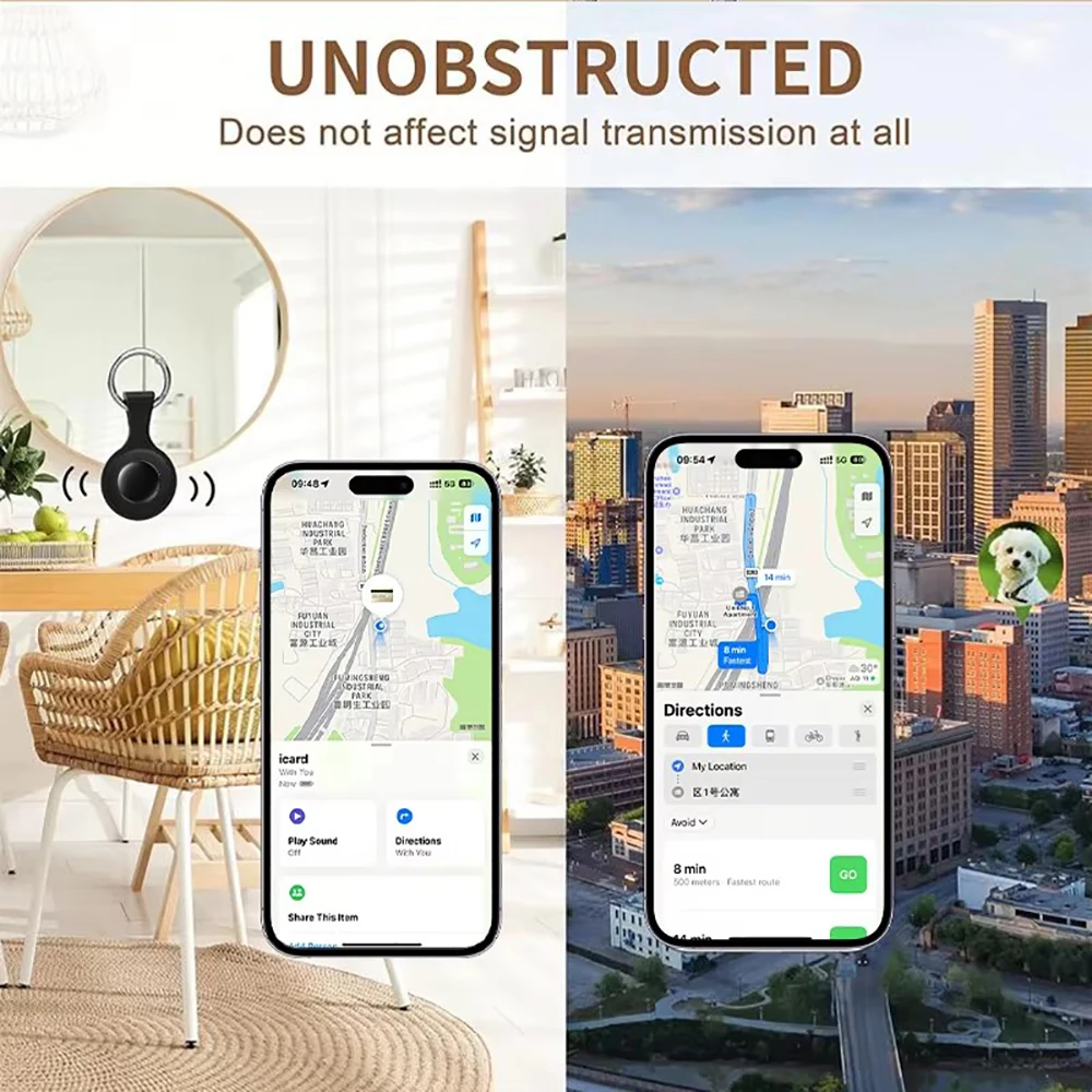 Mini GPS Bluetooth Tracker Air Tag Anti-Lost Device Pet Collar with Tracker elderly Kids Wallet IOS Smart Finder Locator