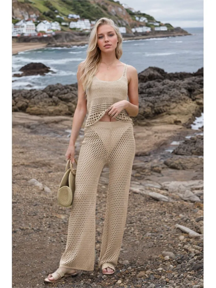 Donata broek in Ocean Storm met riem