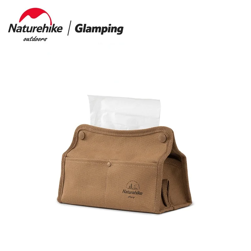 Naturehike Canvas Tissue Storage Box Outdoor Dining Table Antifouling Drawer Box Waterproof Camping Household Storage Bag storage bag camping storage bag