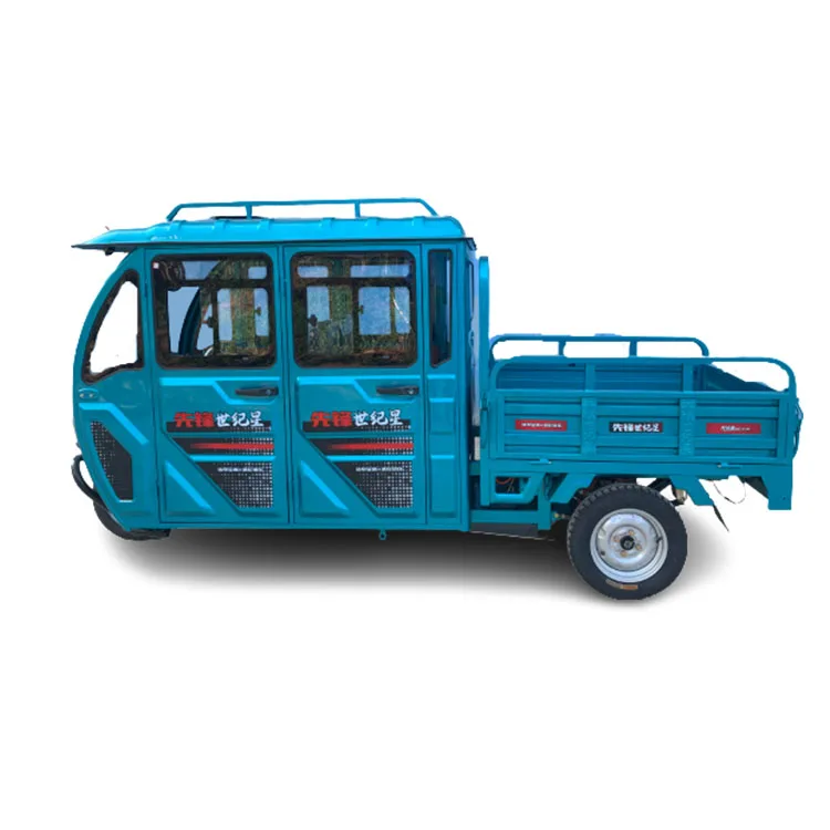 

Electric tricycle Factory customized 4 doors electric cargo tricycle with Enclosed spacious operator cab