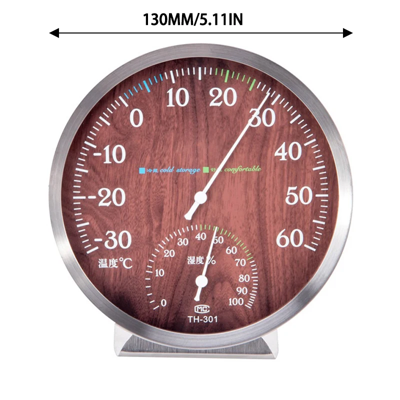 

TH301 Pointer Thermometer Hygrometer Wall Mounted Temperature and Humidity Panel Meter -30~+60 ℃