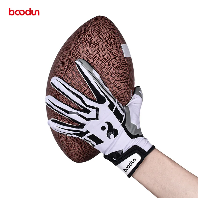 Boodun 1 Pair Rugby Gloves Full Finger Anti Slip Gel Baseball  Outdoor Sport Gloves American Football Gloves for Men Women