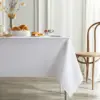White Table Cloth Waterproof Anti Scratch Polyester Tablecloth Decorative Washable Fabric Table Cover Home Dining Buffet Party 1