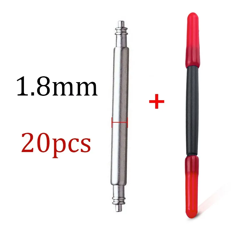 15-Piece Stainless Steel Watch Band Spring Bar Set - 2.0mm Diameter and Thickness